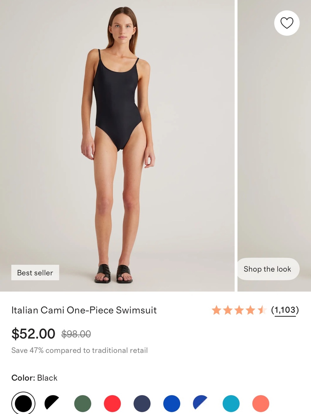 Quince Italian Cami One-Piece Swimsuit